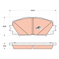 GDB4173 TRW Комплект гальмівних колодок дисковий гальм