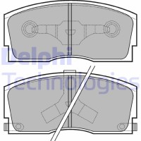 LP626 DELPHI Комплект гальмівних колодок дисковий гальм