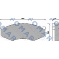 FO 441581 FOMAR Friction Комплект гальмівних колодок дисковий гальм