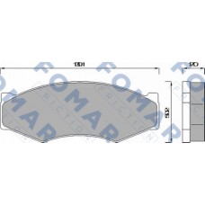 FO 441581 FOMAR Friction Комплект гальмівних колодок дисковий гальм