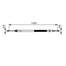 1 987 482 118 BOSCH Тросик, cтояночный тормоз