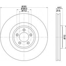 8DD 355 129-071 HELLA PAGID Гальмівний диск