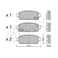 822-840-0 CIFAM Комплект гальмівних колодок дисковий гальм
