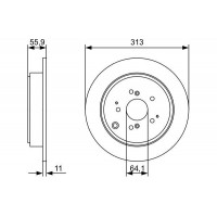 0 986 479 W23 BOSCH Гальмівний диск