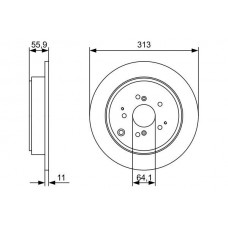 0 986 479 W23 BOSCH Гальмівний диск