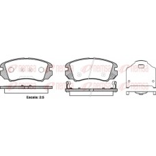 0953.22 REMSA Комплект гальмівних колодок дисковий гальм