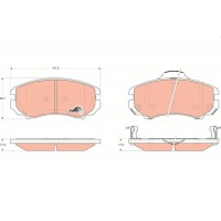 GDB3352 TRW Комплект гальмівних колодок дисковий гальм