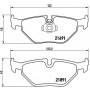 P 06 023 BREMBO Комплект гальмівних колодок дисковий гальм