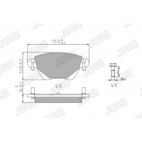 573012J JURID Комплект гальмівних колодок дисковий гальм