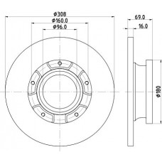 8DD 355 126-591 HELLA PAGID Гальмівний диск