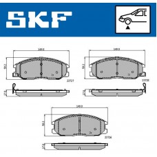 VKBP 80436 A SKF Комплект гальмівних колодок дисковий гальм