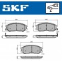 VKBP 80436 A SKF Комплект гальмівних колодок дисковий гальм