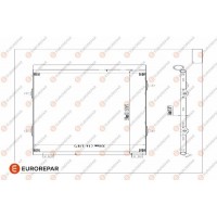 E163371 EUROREPAR Конденсатор кондиціонера