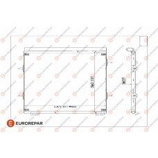 E163371 EUROREPAR Конденсатор кондиціонера