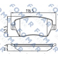 FO 921181 FOMAR Friction КомплеК т гальмівних колодок, дискове гальмо