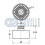 541838 RUVILLE Паразитный / ведущий ролик, Поліклиновий ремінь