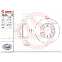 08.A841.10 BREMBO Гальмівний диск