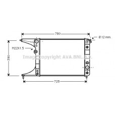 OLA2201 AVA QUALITY COOLING Радіатор охолодження двигуна