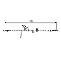 1 987 482 222 BOSCH Тросик, cтояночный тормоз