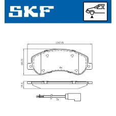 VKBP 80091 E SKF Комплект гальмівних колодок дисковий гальм