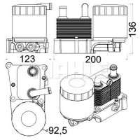 CLC 191 000S MAHLE масляний радіатор двигунне олива
