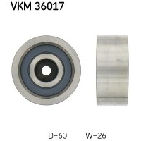 VKM 36017 SKF Паразитный / ведущий ролик, Поліклиновий ремінь