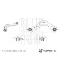 ADBP860183 BLUE PRINT Ричаг незалежної підвіски колеса, подвеска колеса