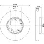 8DD 355 133-161 HELLA PAGID Гальмівний диск
