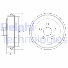 BF615 DELPHI Гальмівний барабан