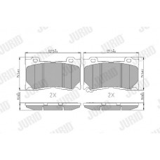 573453J JURID Комплект гальмівних колодок дисковий гальм