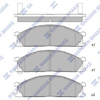 SP1140 Hi-Q Комплект гальмівних колодок дисковий гальм