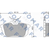 FO 647381 FOMAR Friction КомплеК т гальмівних колодок, дискове гальмо
