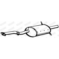 16662 WALKER Глушник вихлопних газів кінцевий