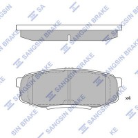 SP1382 Hi-Q Комплект гальмівних колодок дисковий гальм