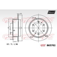 865702 MAXTECH Гальмівний диск