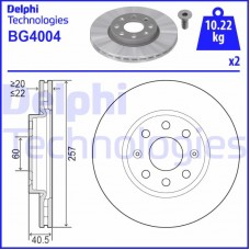 BG4004 DELPHI Гальмівний диск