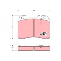 GDB962 TRW Комплект гальмівних колодок дисковий гальм