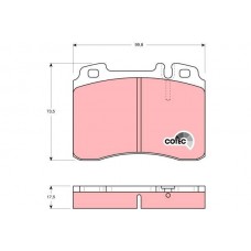 GDB962 TRW Комплект гальмівних колодок дисковий гальм