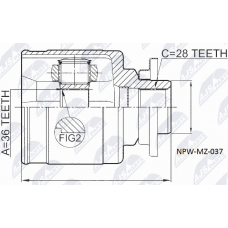 NPW-MZ-037 NTY Шарнирный комплект, Привідний вал