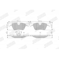573401J JURID КомплеК т гальмівних колодок, дискове гальмо