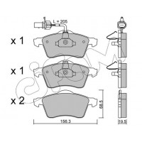 822-263-1 CIFAM КомплеК т гальмівних колодок, дискове гальмо