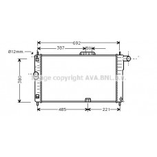 DWA2004 AVA QUALITY COOLING Радіатор охолодження двигуна