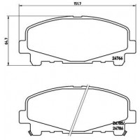 P 28 043 BREMBO Комплект гальмівних колодок дисковий гальм