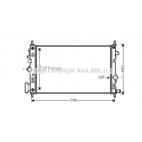 OLA2473 AVA QUALITY COOLING Радіатор охолодження двигуна