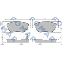 FO 827581 FOMAR Friction Комплект гальмівних колодок дисковий гальм