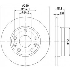 8DD 355 134-781 HELLA PAGID Гальмівний диск