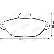 571749J JURID Комплект гальмівних колодок дисковий гальм