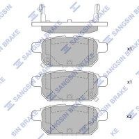 SP1634 Hi-Q Комплект гальмівних колодок дисковий гальм