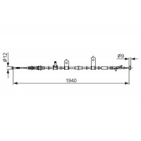 1 987 482 852 BOSCH Тросик, cтояночный тормоз