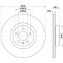 8DD 355 132-011 HELLA PAGID Гальмівний диск